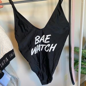 “Bae watch” one piece swimsuit
